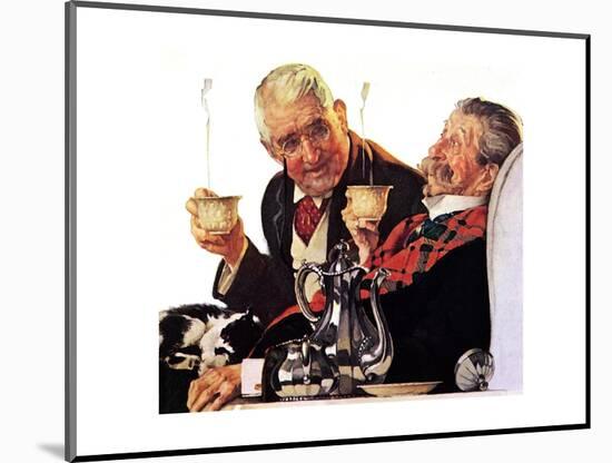 Two Gentlemen with Coffee-Norman Rockwell-Mounted Giclee Print