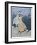 Two German Ladies Wave Farewell to a U-Boat-B. Wennerberg-Framed Art Print