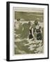 Two German Lady Bathers Watch Other Swimmers Playing in the Waves-Ferdinand Von Reznicek-Framed Art Print