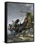 Two Giganotosaurus Trying to Capture a Parasaurolophus-Stocktrek Images-Framed Stretched Canvas