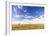 Two Giraffes Under The Dark Blue Sky In The Maasai Mara, Kenya-Axel Brunst-Framed Photographic Print