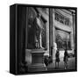 Two Girl Scouts Looking Up at Marble Statue of Abraham Lincoln, Rotunda of the Capitol Building-Alfred Eisenstaedt-Framed Stretched Canvas