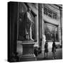 Two Girl Scouts Looking Up at Marble Statue of Abraham Lincoln, Rotunda of the Capitol Building-Alfred Eisenstaedt-Stretched Canvas