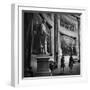 Two Girl Scouts Looking Up at Marble Statue of Abraham Lincoln, Rotunda of the Capitol Building-Alfred Eisenstaedt-Framed Photographic Print