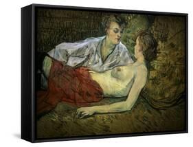 Two Girlfriends-Henri de Toulouse-Lautrec-Framed Stretched Canvas