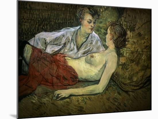 Two Girlfriends-Henri de Toulouse-Lautrec-Mounted Giclee Print
