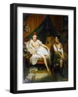 Two Girls, 19th Century-Louis Eugene Bertier-Framed Giclee Print
