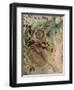 Two Girls Among the Flowers-Odilon Redon-Framed Giclee Print