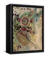 Two Girls Among the Flowers-Odilon Redon-Framed Stretched Canvas