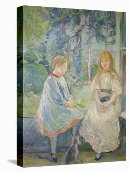 Two Girls at a Window, 1892-Berthe Morisot-Stretched Canvas