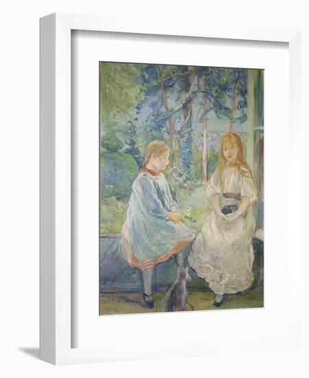 Two Girls at a Window, 1892-Berthe Morisot-Framed Giclee Print