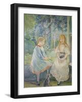 Two Girls at a Window, 1892-Berthe Morisot-Framed Giclee Print