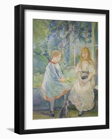 Two Girls at a Window, 1892-Berthe Morisot-Framed Giclee Print