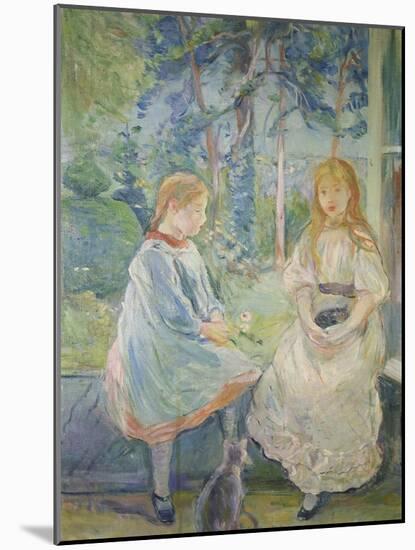 Two Girls at a Window, 1892-Berthe Morisot-Mounted Giclee Print