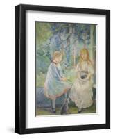 Two Girls at a Window, 1892-Berthe Morisot-Framed Premium Giclee Print