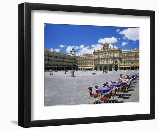 Two Girls at Cafe Table, Plaza Mayor, Salamanca, Castilla Y Leon, Spain-Ruth Tomlinson-Framed Photographic Print