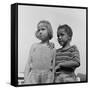 Two Girls at Camp Christmas Seals, a Racially Integrated Summer Camp in Haverstraw, NY-Gordon Parks-Framed Stretched Canvas