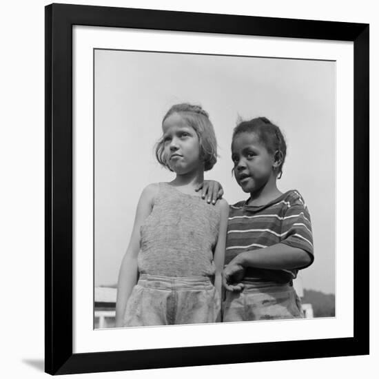 Two Girls at Camp Christmas Seals, a Racially Integrated Summer Camp in Haverstraw, NY-Gordon Parks-Framed Photo