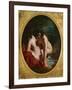 Two Girls Bathing (Oil on Panel)-William Etty-Framed Giclee Print