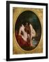 Two Girls Bathing (Oil on Panel)-William Etty-Framed Giclee Print