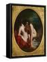 Two Girls Bathing (Oil on Panel)-William Etty-Framed Stretched Canvas