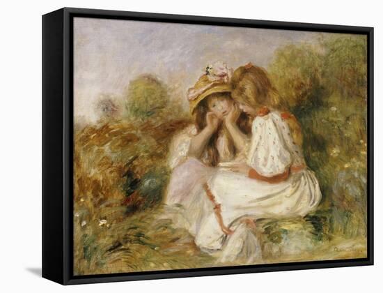 Two Girls, C.1890-Pierre-Auguste Renoir-Framed Stretched Canvas