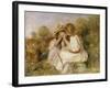 Two Girls, C.1890-Pierre-Auguste Renoir-Framed Giclee Print