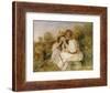 Two Girls, C.1890-Pierre-Auguste Renoir-Framed Giclee Print
