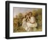 Two Girls, C.1890-Pierre-Auguste Renoir-Framed Giclee Print