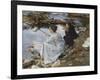 Two Girls Fishing, 1912 (Oil on Canvas)-John Singer Sargent-Framed Giclee Print