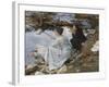 Two Girls Fishing, 1912 (Oil on Canvas)-John Singer Sargent-Framed Giclee Print