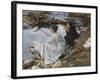 Two Girls Fishing, 1912 (Oil on Canvas)-John Singer Sargent-Framed Giclee Print