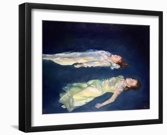 Two Girls Floating, 2004-Lucinda Arundell-Framed Giclee Print