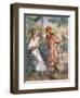 Two Girls in the Garden at Montmartre-Pierre-Auguste Renoir-Framed Giclee Print