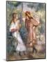 Two Girls in the Garden at Montmartre-Pierre-Auguste Renoir-Mounted Giclee Print