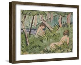 Two Girls in the Woods-Otto Mueller-Framed Giclee Print