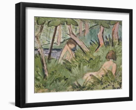 Two Girls in the Woods-Otto Mueller-Framed Giclee Print