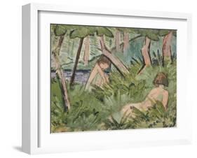 Two Girls in the Woods-Otto Mueller-Framed Giclee Print