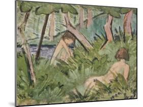 Two Girls in the Woods-Otto Mueller-Mounted Giclee Print