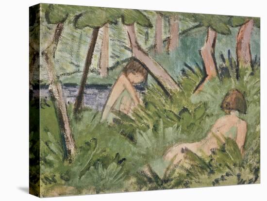 Two Girls in the Woods-Otto Mueller-Stretched Canvas