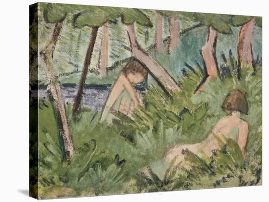 Two Girls in the Woods-Otto Mueller-Stretched Canvas