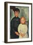 Two Girls; Les deux filles, 1918-Amedeo Modigliani-Framed Giclee Print