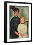 Two Girls; Les deux filles, 1918-Amedeo Modigliani-Framed Giclee Print