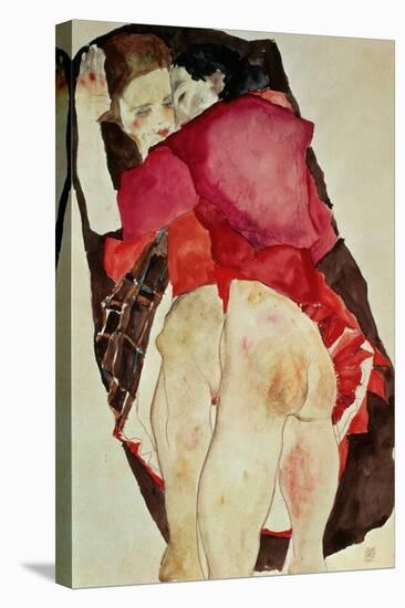 Two Girls (Lovers), 1911-Egon Schiele-Stretched Canvas