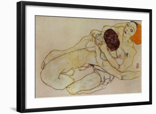 Two Girls (Lovers), 1914-Egon Schiele-Framed Giclee Print