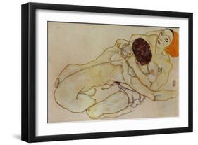 Two Girls (Lovers), 1914-Egon Schiele-Framed Giclee Print