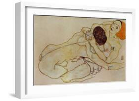 Two Girls (Lovers), 1914-Egon Schiele-Framed Giclee Print