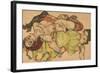 Two Girls Lying Entwined, 1915-Egon Schiele-Framed Giclee Print