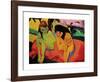 Two Girls (Naked Girls Talking)-Ernst Ludwig Kirchner-Framed Premium Giclee Print