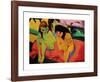 Two Girls (Naked Girls Talking)-Ernst Ludwig Kirchner-Framed Premium Giclee Print